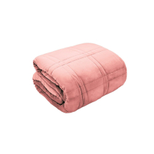 (150 x 200cm, Blush Pink) Kampala Hill Velour Weighted Velvet Blanket Sleep Therapy Silver