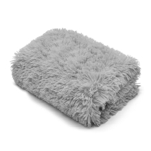 (150 x 200cm, Silver) Kampala Hill Faux Fur Cuddles Blanket Throw for Sofas and Beds Winter Warmer 150x200cm