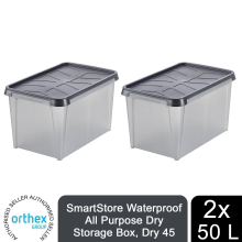 SmartStore Waterproof All Purpose Dry Storage Box Dry 45 - 50L, 2pk
