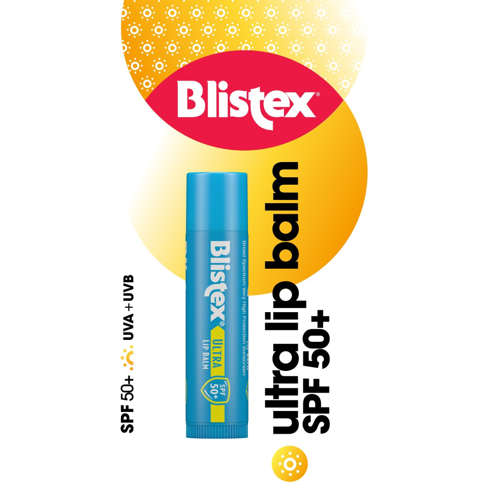 Blistex Ultra Spf50+ Sun Protection & Moisturise Lip Balm Stick - 4.25G X 3