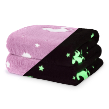 Glow in The Dark Throw Blanket - Cosy Warm & Super Soft Fleece