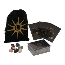 Tarot Cards Crystals Set In Velvet Pouch Fortune Teller 78 Deck