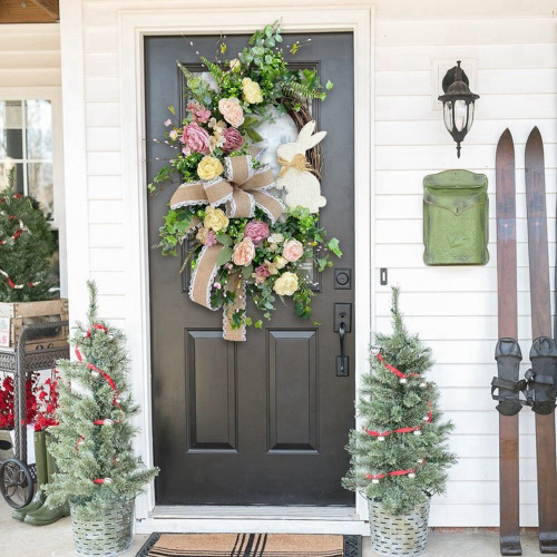 Easter Rabbit Front Door Wreath for Front Door 2