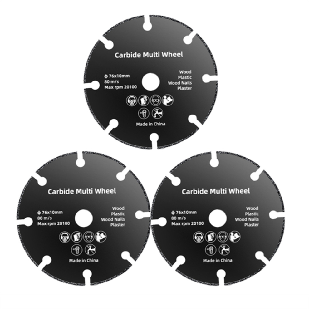 76mm Cutting Disc Circular Resin Grinding Wheel Saw Blade 3Pcs