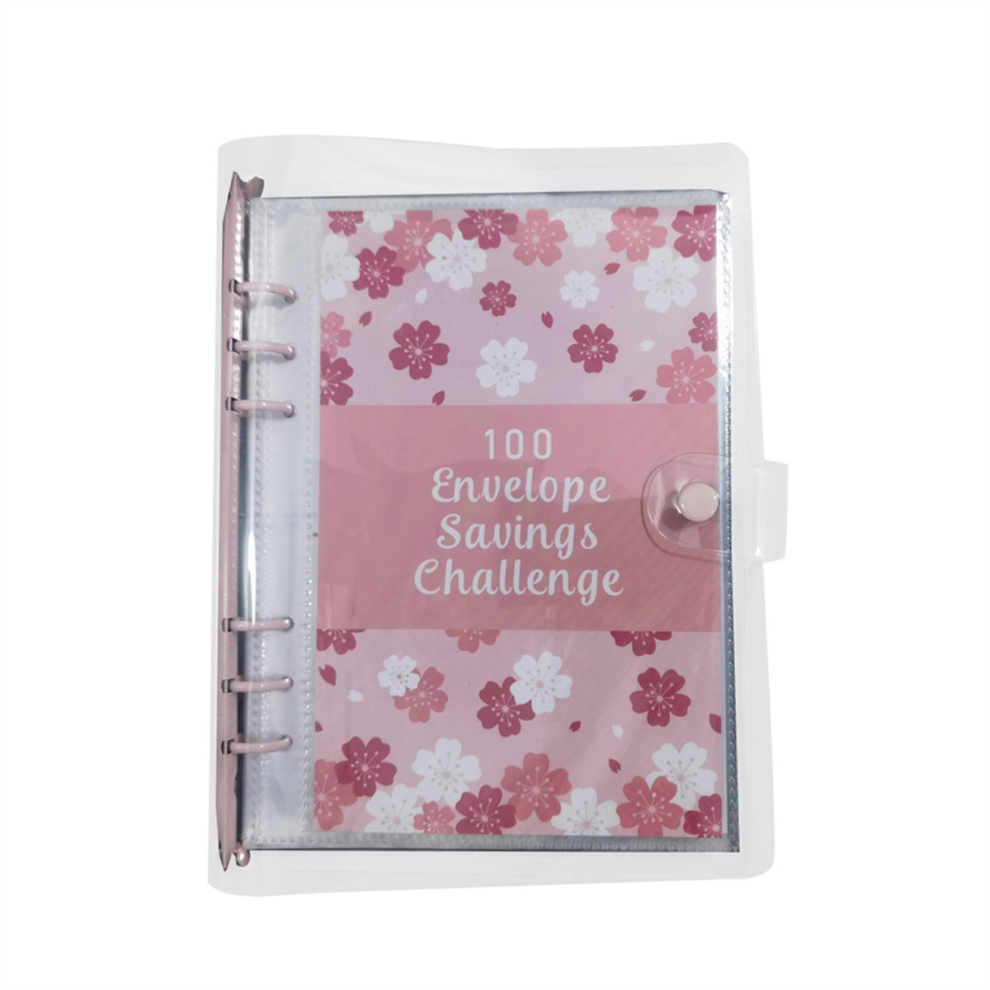 100 Envelope Challenge Savings Binder for Budget Planning Red