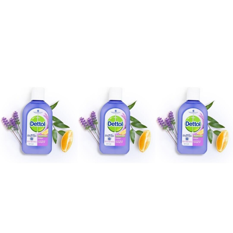 Dettol Disinfectant Liquid Lavender & Orange 500ML Pack of 6