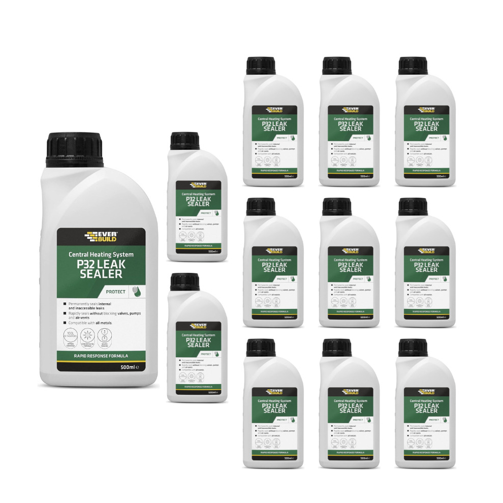 Everbuild P32 Central Heating System Leak Sealer, 500 ml Pack of 12