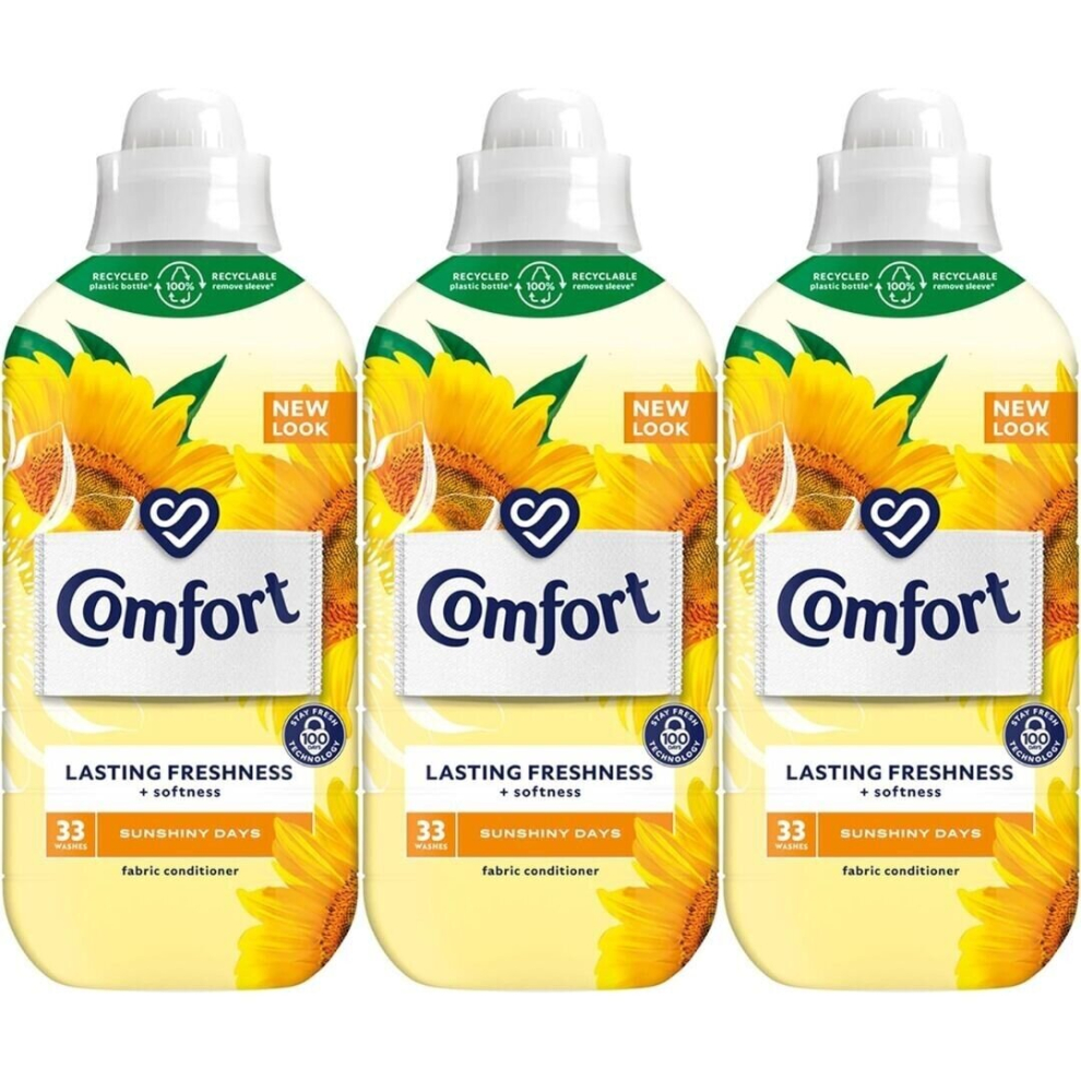 Comfort Fabric Laundry Conditioner Sunshiny Days 990ml Pack of 3