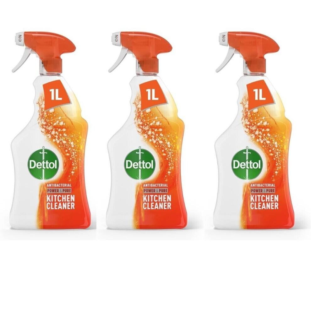 Dettol Power And Pure Kitchen Cleaner Spray 1L Pack of 6