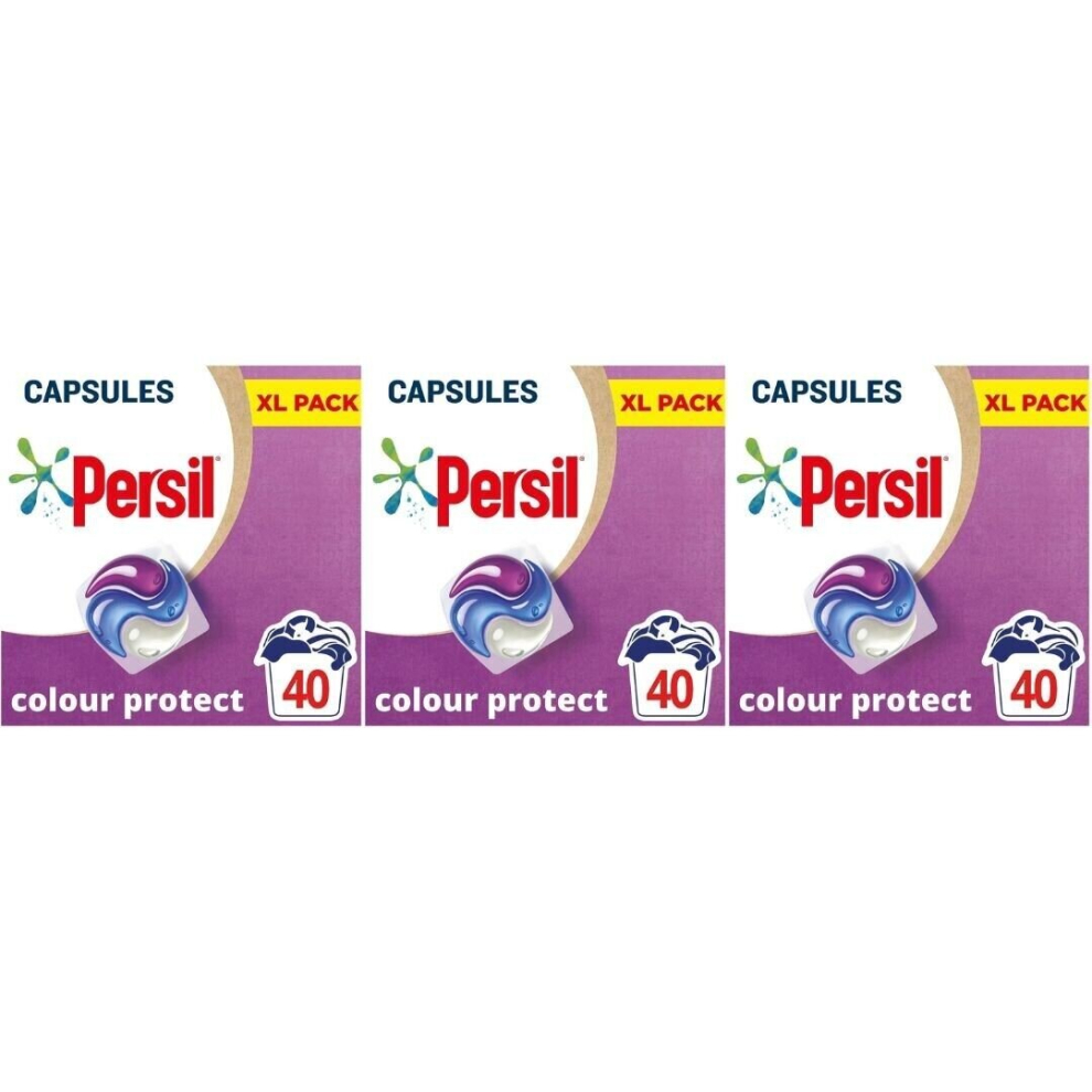 Persil 3in1 Colour Protect Washing Capsules Cold Washes 40W Pack of 3