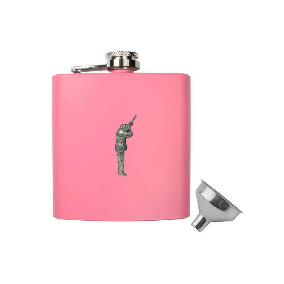 6oz Pink Hunter Hip Flask With Funnel-image-OPC-PDFJGQ5-NEW