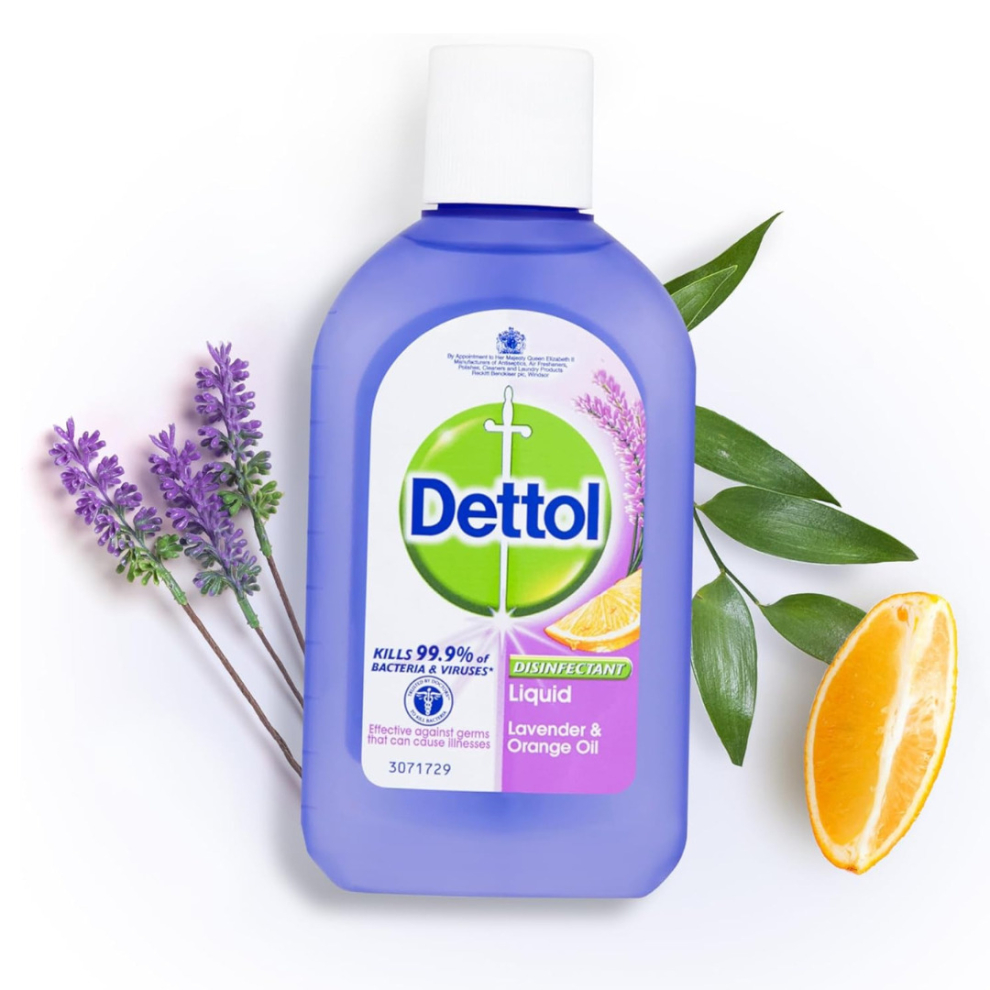 Dettol Disinfectant Liquid & 500Ml - Kills 99.9% Of Germs, Multi-Purpose, Non-Bleach, Fresh Scent Lavender/Orange