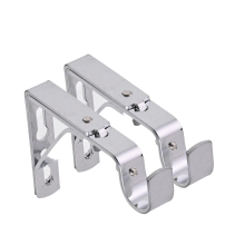 (Metal Finish (Pack of 2), Chrome(Extendable Bracket)) Lister Cartwright 19mm Curtain Pole Ends Brackets Pack of 1, 2, 3 Adjustable Screws
