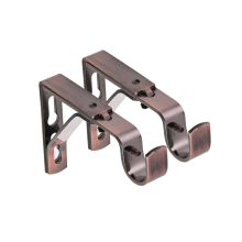 (Metal Finish (Pack of 2), Antique Copper(Extendable Bracket)) Lister Cartwright 19mm Curtain Pole Ends Brackets Pack of 1, 2, 3 Adjustable Screws