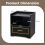 Costway Bedside Table LED Light Sofa End Table W/ Drawer & Charge Station 2