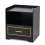 Costway Bedside Table LED Light Sofa End Table W/ Drawer & Charge Station 8