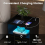 Costway Bedside Table LED Light Sofa End Table W/ Drawer & Charge Station 5
