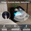 Costway Bedside Table LED Light Sofa End Table W/ Drawer & Charge Station 4