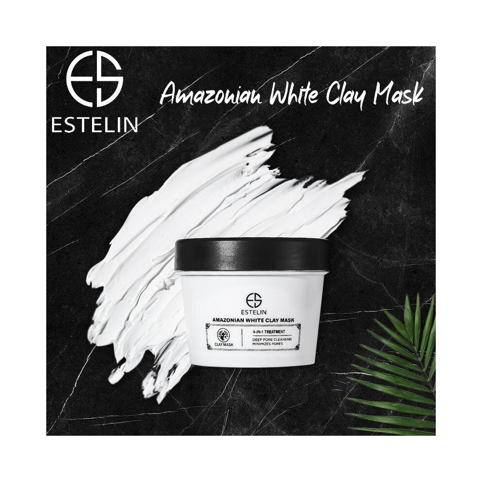 White Estelin Amazonian Clay Mask Deep Pore Cleansing 100G