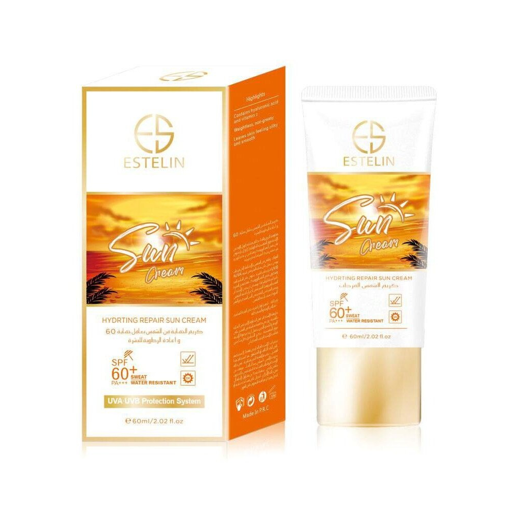 Estelin Hydrating Repair Sun Cream SPF 60 UV Protection Sunscreen 60ml