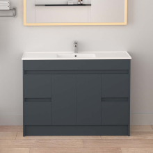 1200mm Bathroom Vanity Unit & Basin Sink Freestading Cabinet Grey