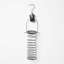 (Bird House) Metal Hanging Bird Feeder with Bird Decoration
