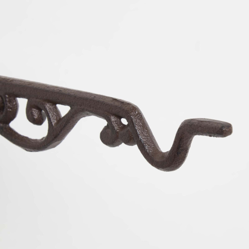 Homescapes Homescapes Brown Cast Iron Large Hanging Basket Hook 2