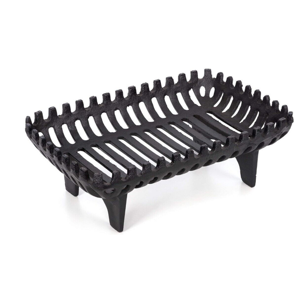18'' Fire Log Basket Fireside Cast Iron Fireplace Open Log Burner