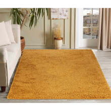 (160x230cm) Shaggy Rug Mustard Yellow Gold Ochre Small - Modern Large Living Room Area Rugs