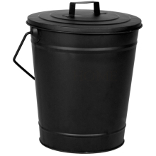 (Ash Bucket with Lid) Coal Bucket Scuttle Coal Hod Ash Bucket Carrier