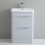 600mm Bathroom Curved Vanity Unit & Ceramic Basin with 2 Drawers Floorstanding 2