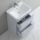 600mm Bathroom Curved Vanity Unit & Ceramic Basin with 2 Drawers Floorstanding 3