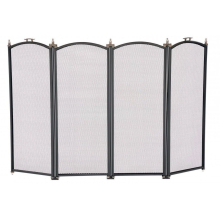 (4 Panel Fire Screen) Fire Guard Screen Spark Cover Fine Mesh Protector