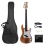 4Strings Electric Bass Guitar Full Set W/ 20W Amplifier Bag Strap Cable 1