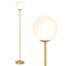 Ball Floor Lamp Free Standing Lamp Light W/ Acrylic Lampshade