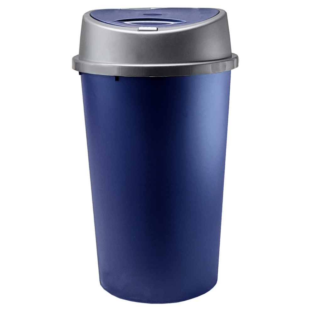 Navy Blue Kitchen Bin - Touch top bin 45L