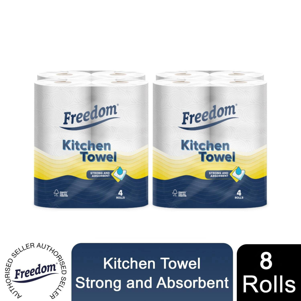 Freedom Rhino Strong & Absorbent MultiPurpose Kitchen Paper, 48 Rolls