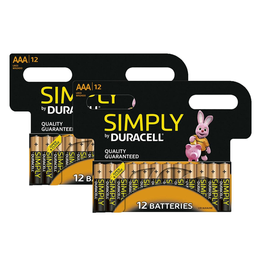 Duracell Simply AAA Non Rechargeable Batteries, 24 Pack