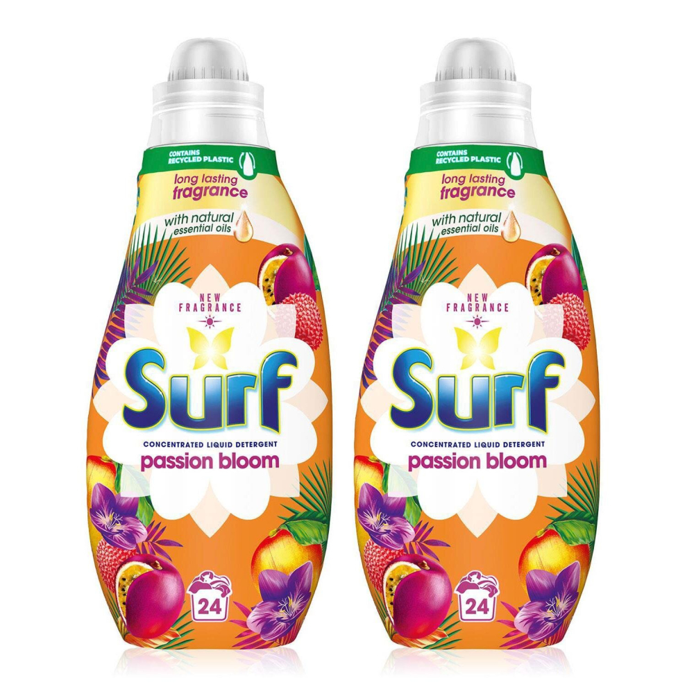 Surf Concentrated Liquid Laundry Detergent, Passion Bloom 24 wash, 2x