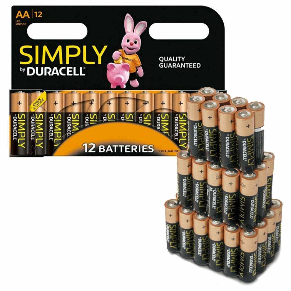 Duracell Simply AA Batteries, 24 Pack