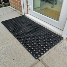Heavy Duty Rubber Door Mat 1m x 0.5m - Non-Slip Indoor/Outdoor Entrance Mat, Cut-to-Size, Water & Mud Drainage