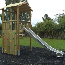 (1.5m x 1m x 16mm) Playground Rubber Safety Grass Mat- For Childrens Swings, Slides, Trampolines