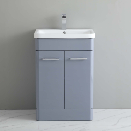 600mm Bathroom Curved Vanity Unit & Basin Sink Modern Storage Cabinet 1