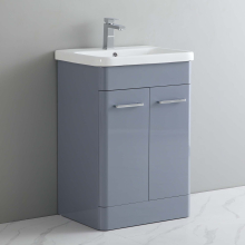 600mm Bathroom Curved Vanity Unit & Basin Sink Modern Storage Cabinet