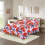 (Red, King) Elegant Printed Scott Geometric Duvet Set 1