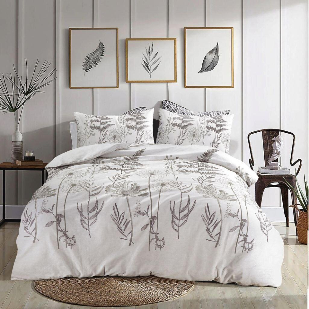 (Single) Printed Floral Audra Quilt Cover Bedding Set