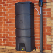 160L Terracottage Wallmounted Water Butt: Space-Saving, 100% Recycled UK Plastic, Durable & Includes Tap & Fittings