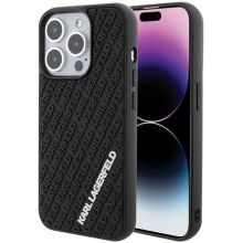 Karl Lagerfeld 3D Rubber Multi Logo Case for iphone 15 Pro 6.1" Black - KLHCP15L3DMKRLK