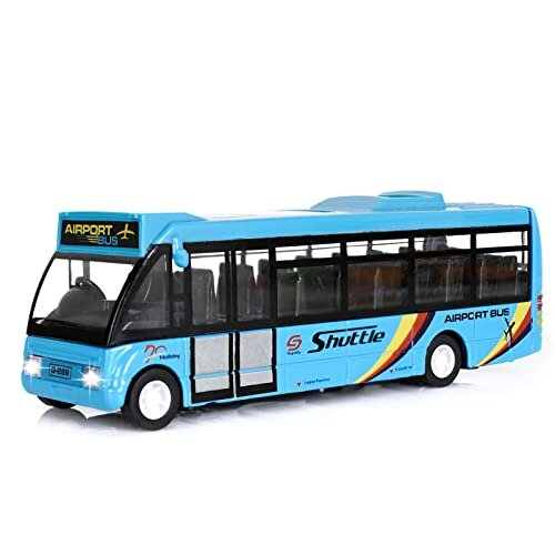 Crelloci Mini Airport Shuttle Bus Toy-Die Cast Model Stagecoach Buses ...