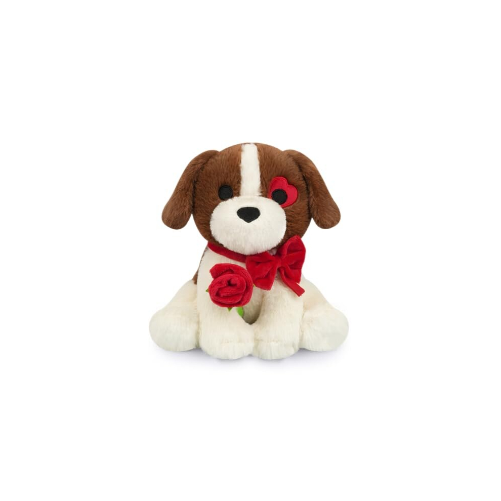 MUFEIRUO Dog Stuffed Animal Valentine's Day Plush Toy for Kids, Cute Dog Plush Stuffed Doll Kawaii Decor, Valentine's Day Gift for Girlfriend (White